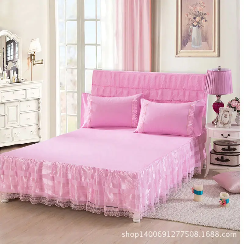 1/3 шт. розовый серии принцесса кружевное постельное покрывало наволочки Свадебные постельные покрывала, простыни