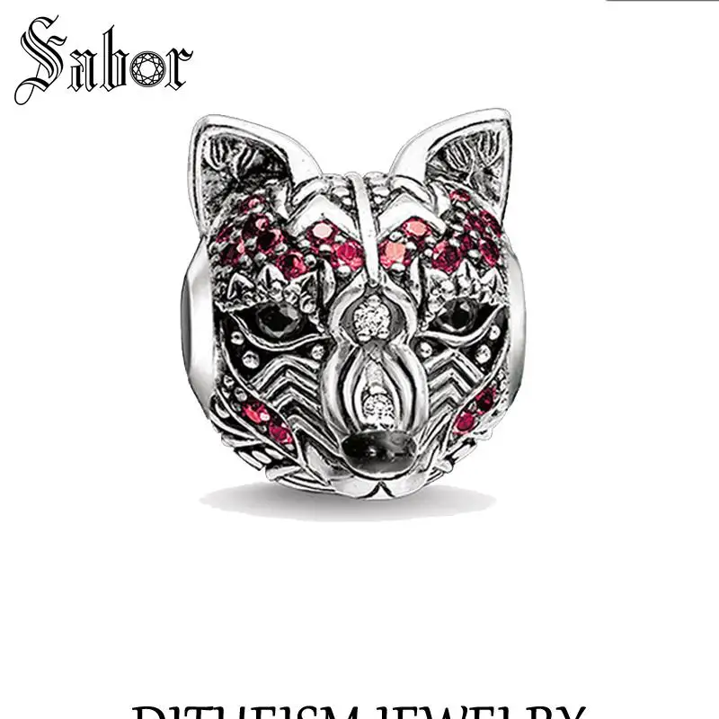 

jewellery DIY Making Making Beads Fox Charm 2019 Fashion Silver Jewelry Gift Women Men Boy Girl Fit Bracelets Necklace female