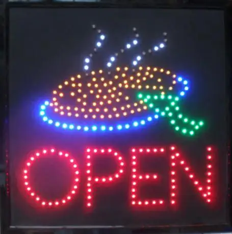 

CHENXI Direct Selling Graphics 19x19 Inch indoor Ultra Bright Led Pizza Business Shop open Neon signboard