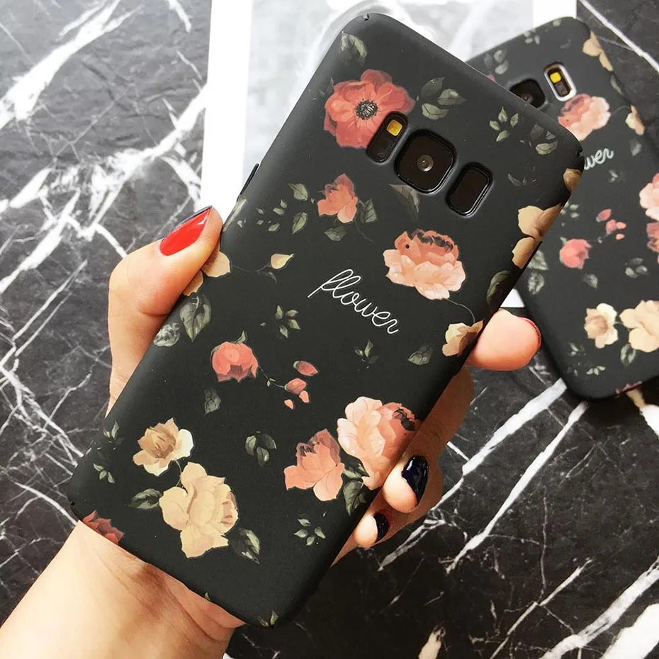 Phone Cases For Samsung Galaxy S8 S7 Edge Case Luxury Floral PC Cover Protective Case For Samsung Galaxy S7 S8 Plus Note 8 Coque (8)