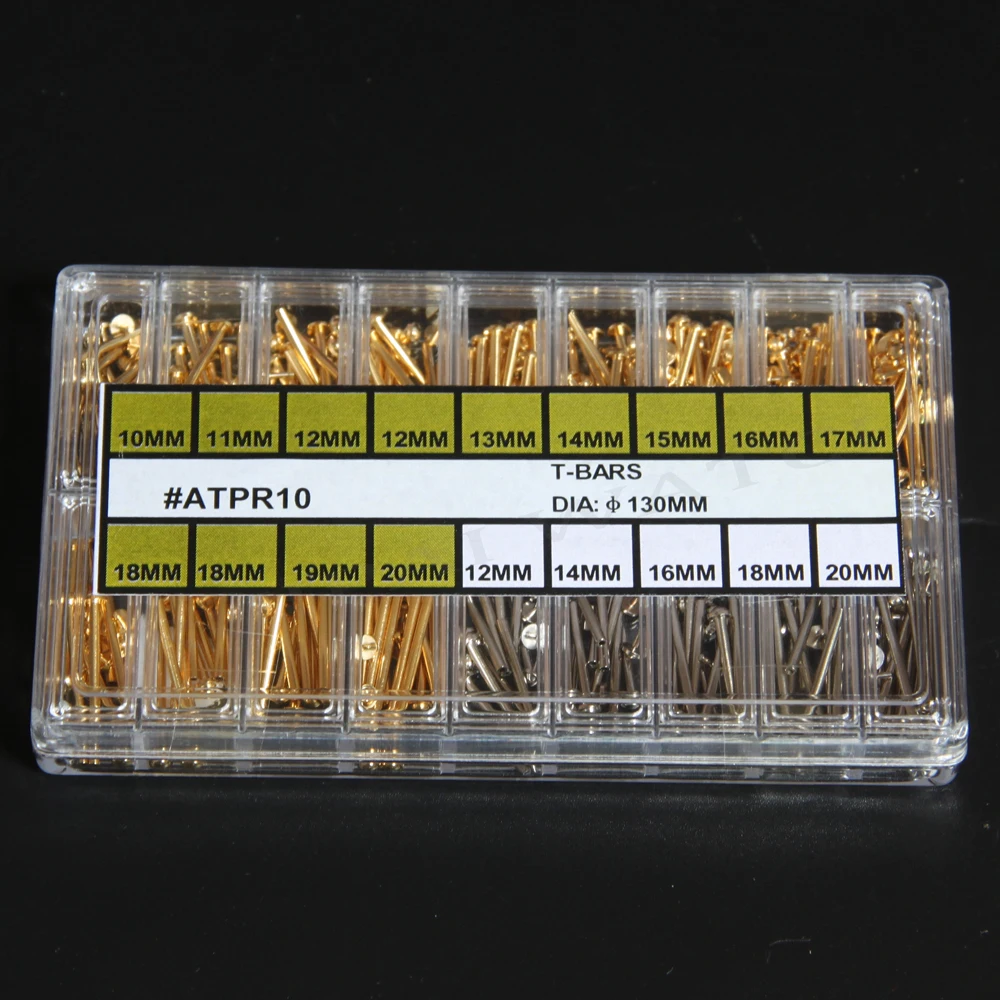 

Free Shipping Diameter 1.3mm 180pcs Silver& Gold Press Type T-Bar Lugs with Round Head