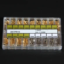 Диаметр 1,3 мм 180 шт серебро и золото пресс тип Т-образные наконечники с круглой головкой