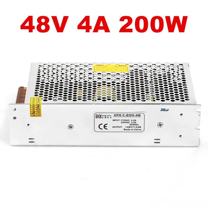 AC DC 48V Питание 4.2A 5.2A адаптер питания трансформатор Светодиодный драйвер полосы