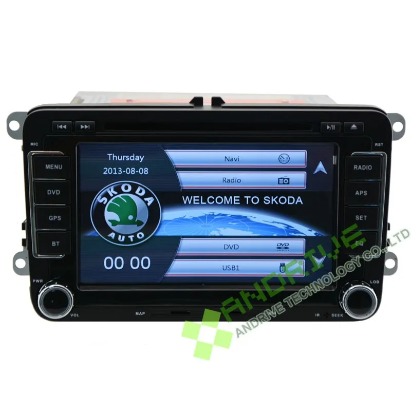 Емкостный экран автомобиля DVD радио мультимедиа Navi с данные беспроводного обмена gps стерео, головное устройство для Skoda Octavia, Fabia Rapid Superb Yeti