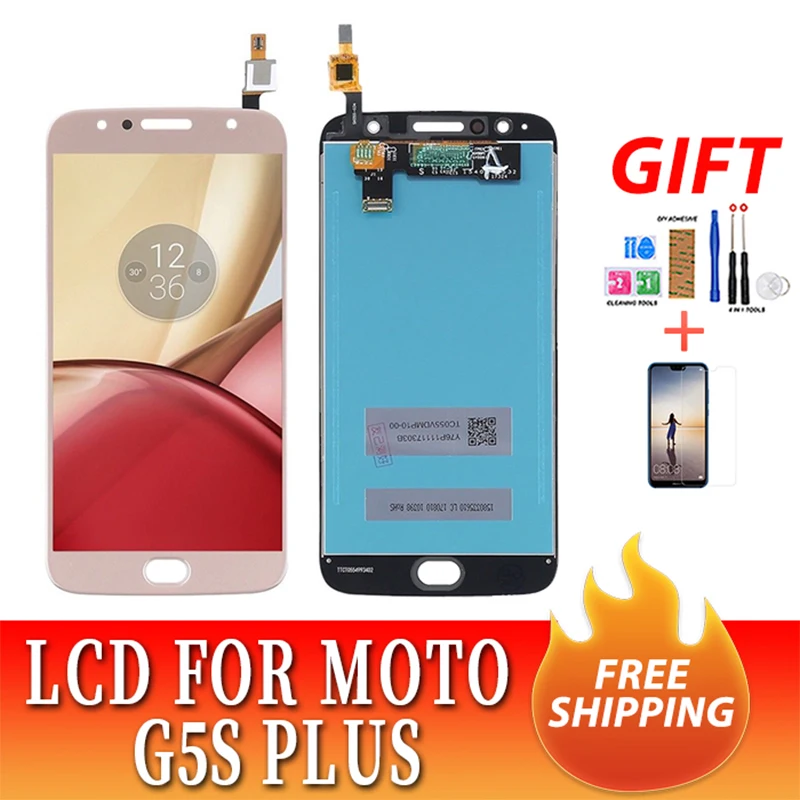 ЖК-дисплей 5 дюйма для Motorola Moto G5S Plus XT1802 XT1803 XT1805 XT1086 с сенсорным экраном и