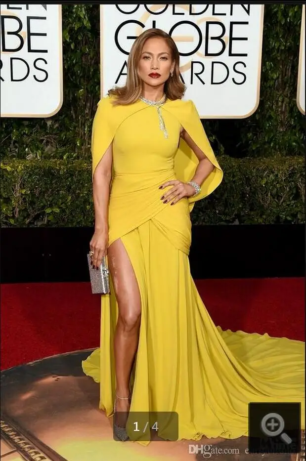 Yellow Red Carpet Dresses 2016 The 73rd Golden Globe Awards Mermaid