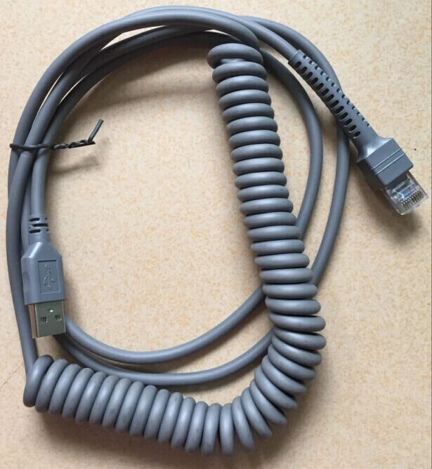12Ft Symbol USB Спиральный кабель сканера штрих-кода CBA-U09-C15ZAR LS2208 LS3408 LS9208 | Электроника