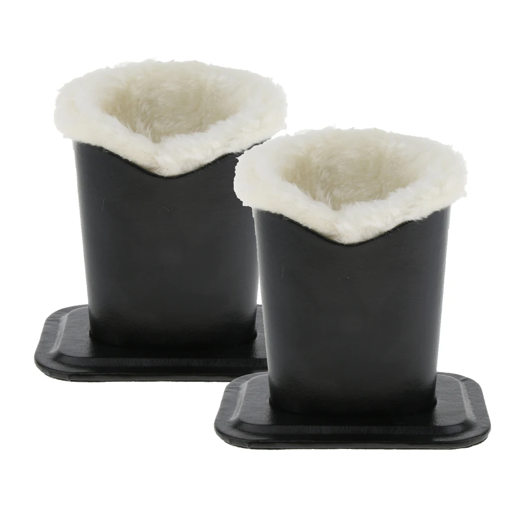2pcs White Plush Lined Eyeglass Holder Glasses Protective Stand Case Anti-Scratch Soft Smooth Plush Lining