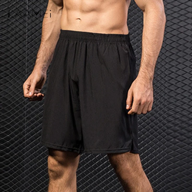 Laamei Breathable Loose Men Shorts Tights Quick Dry Solid Fitness