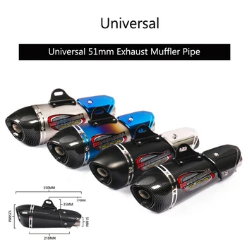 

Universal 51 mm Exhaust Muffler Pipe Motorcycle Exhaust Tips Stainless Steel Tail Escape with Removable DB Killer Dirt Bike ATV