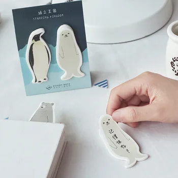 

24 pcs/Lot Standing kingdom memo pad Cute bear lion fox sticky notes Planner sticker Stationery Office School supplies F594