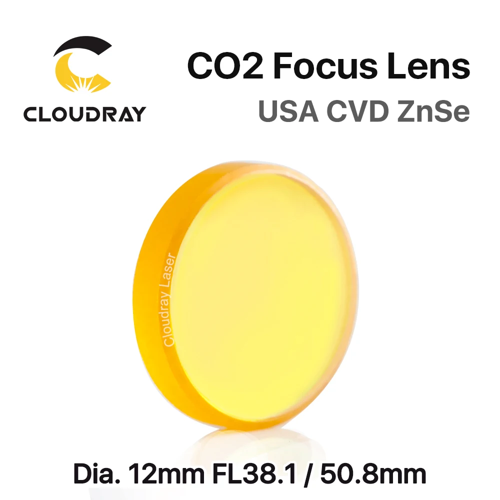 Cloudray USA CVD ZnSe фокусная линза Диаметр. 12 мм FL 38,1/50,8 мм 1," /2" для CO2 лазерной гравировки, резки