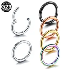 1pc titânio 16g segmento anel articulado 18g septo nariz clicker piercing 14g nariz lábio brincos helix nariz piercing corpo jóias