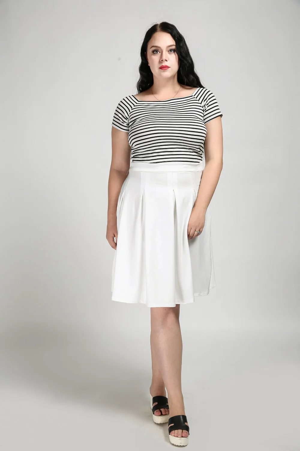 Buy Womens Sexy Plus Size Casual Skirt Knee Length 