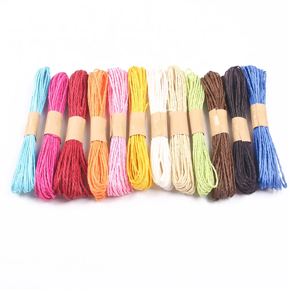 30 Meters 1.5mm Colorful Paper Rope for Handmade DIY Craft Wedding Candy Cake Cookies Box Packing Wrapping Decoration Scrapbooks