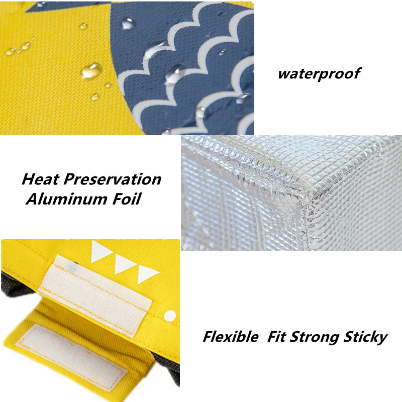 Cartoon Picnic Bags Portable Insulated Tote Lunch Bag Thermal Food Storage Container Bag For Outdoor Camping Hiking Students