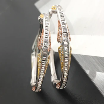 

Lanyika Fashion Jewelry Artistical Skeleton Big Ear Loops Micro Plated Zircon Wedding Banquet Luxury Bridal Daily Best Gift