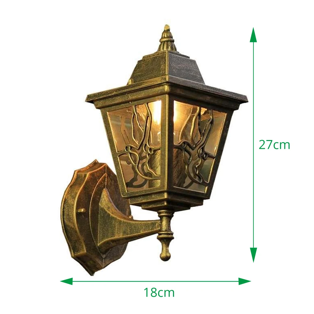Светодиодный настенный светильник для сада, наружный светильник, настенные лампы для наружного Патио, бронзовые наружные бра, E27 Лампа для двора, уличная водонепроницаемая лампа