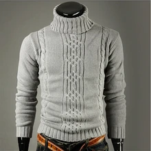 Осень-зима новая водолазка; свитер, необходимый для личного тепла, облегающая Мужская рубашка свитер