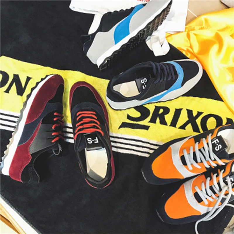 2018 New Men's Sport Sneakers Breathable Wear-resistant Casual PU Jogging Shoes Color Matching Soft Running Sneakers for Men 2018 New Men's Sport Sneakers Breathable Wear-resistant Casual PU Jogging Shoes Color Matching Soft Running Sneakers for Men