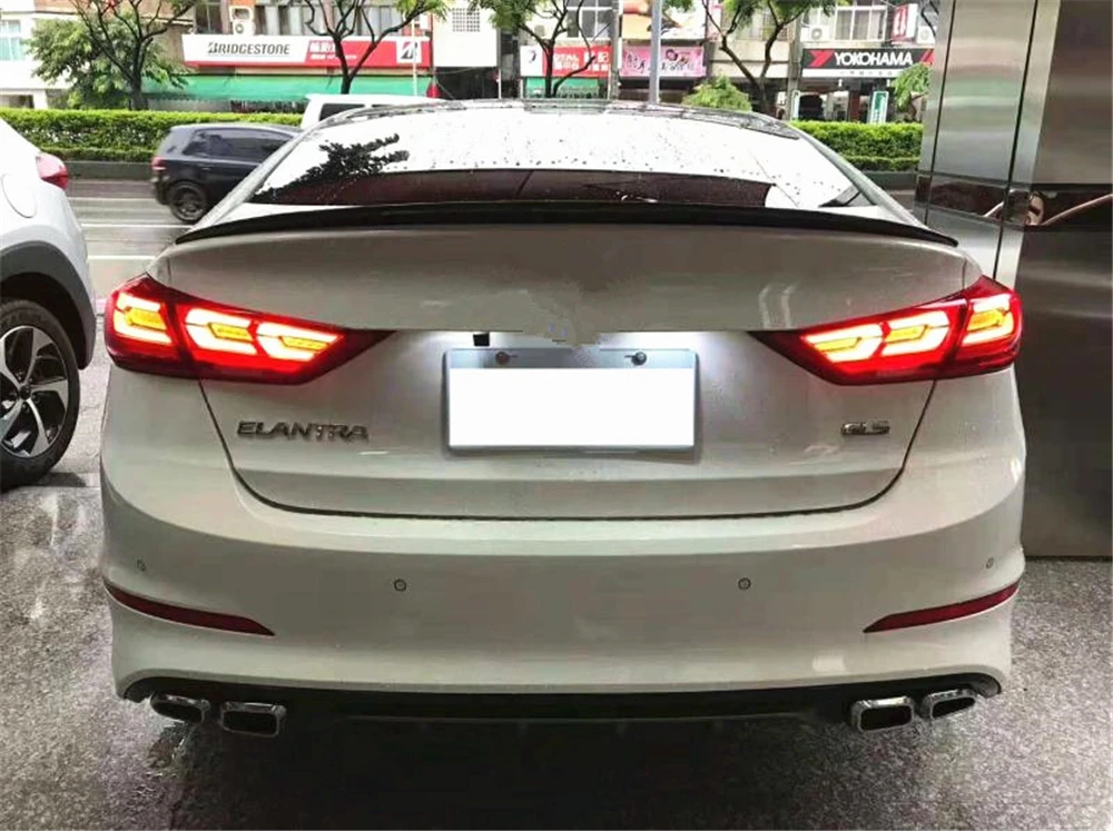 Автомобильная проблесковая 2 шт. светодиодный для hyundai Elantra задний светильник светодиодный светильник с Парковка хвост светильник s Реверсивный СВЕТОДИОДНЫЙ фонарь светильник чехол