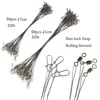 20/50Pcs Lead-core Traction Fishing Line Steel Wire Leader With Swivel Double-Lock Snap for Assorted 17cm/21cm Fishing Wire Tool 3