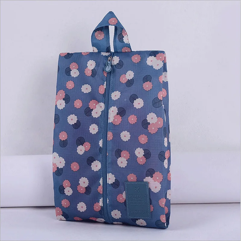 blue Flowers Do No Miss Supports Прямая поставка походная сумка для обуви Высокое качество портативный органайзер для обуви сумка элемент Органайзер Сумка - Цвет: blue Flowers