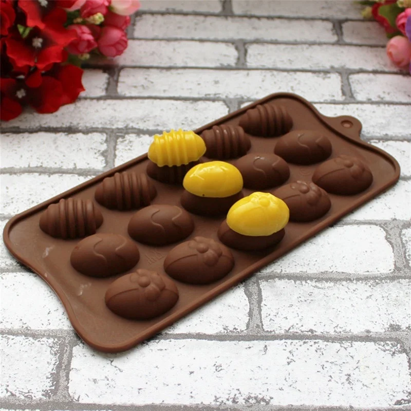 Случайный цвет пасхальное яйцо силиконовые формы для выпечки DIY украшения торта