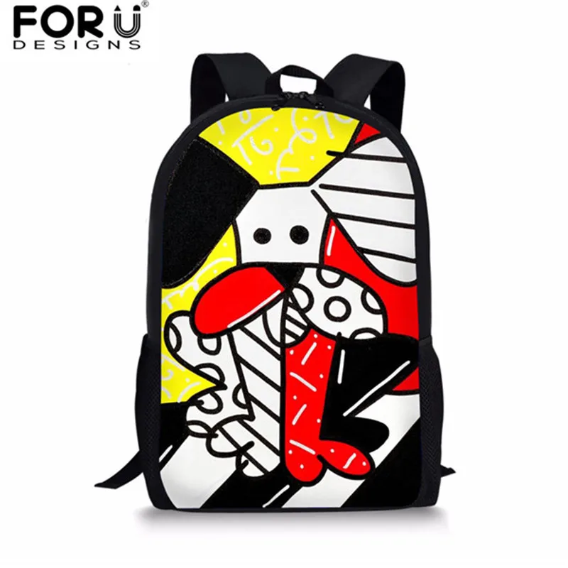 FORUDESIGNS Graffiti Design School Bag for Teenager Boys Girls Daily ...