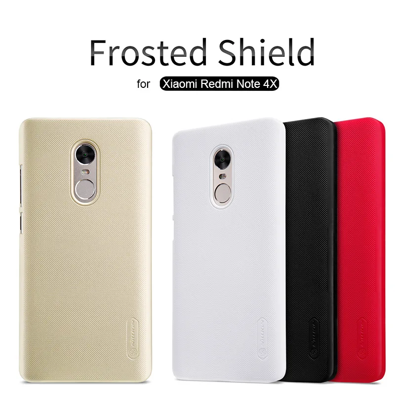 

for Xiaomi Redmi Note 4X Nillkin Super Frosted Shield Hard Back Cover Case for Redmi Note 4X 5.5" Phone Case +Screen Protector