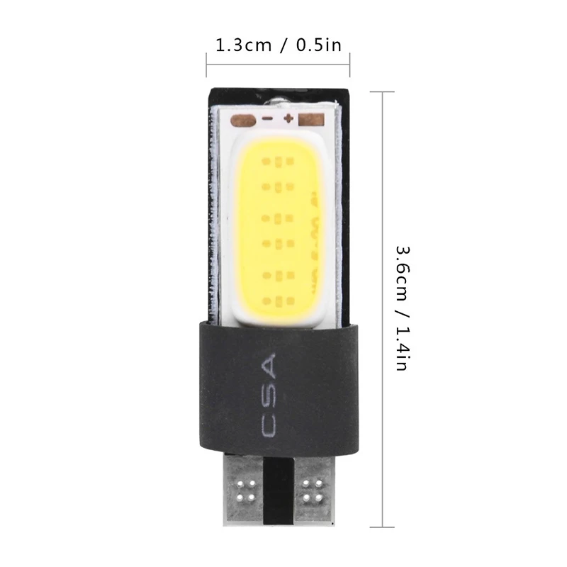 1x высокой мощности t10 w5w cob Автомобильные светодиодные лампы 5w5 12v t 10: синий белый
