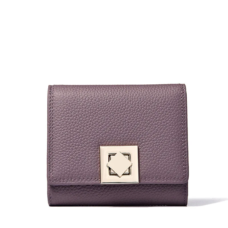

Europe and the United States the first layer of the first layer of short leather purse vertical square leather multi-card holder