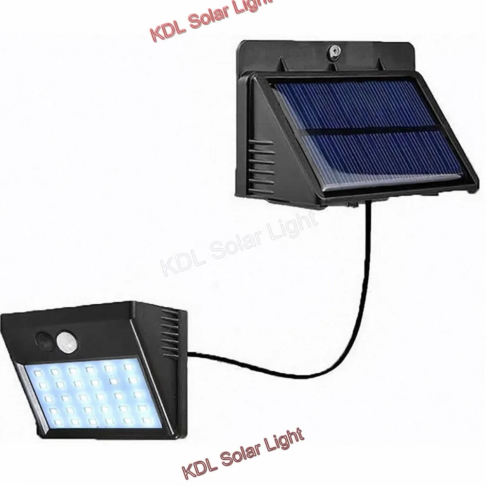 

30/20 leds solar light split mounting pIR motion sensor waterproof IP65 outdoor for garden yard door lawn patio lantern security
