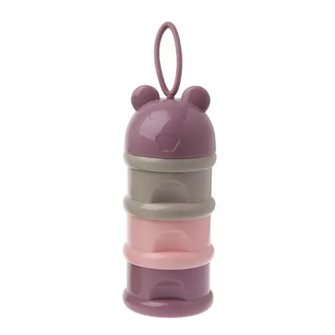 layers Bear Style Portable Baby Food Storage Box Essential Cereal Cartoon Infant Milk Powder Box Toddle Snacks Container