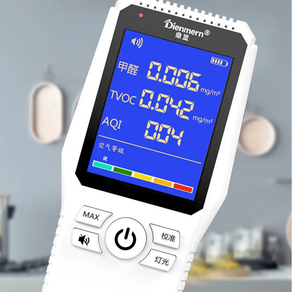 

Digital Air Quality Monitor Formaldehyde Detector TVOC AQI Home Professional Charging Test Smart Formaldehyde Gas Sensor Meter