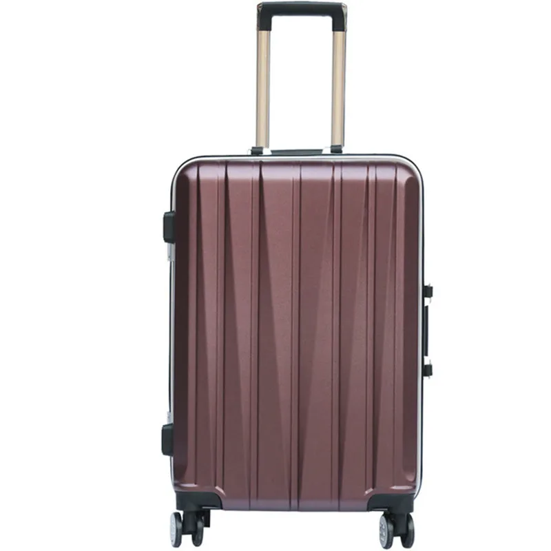 Багаж 2" 24 дюймов алюминиевый каркас багажный, универсальная колесная тележка, чемодан с паролем, abs+ PC жесткий корпус дорожные сумки valiz - Цвет: As shown