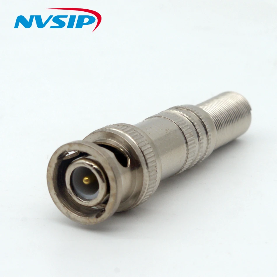 Gold BNC Male Video Plug Coupler Connector to screw for RG59 Cable