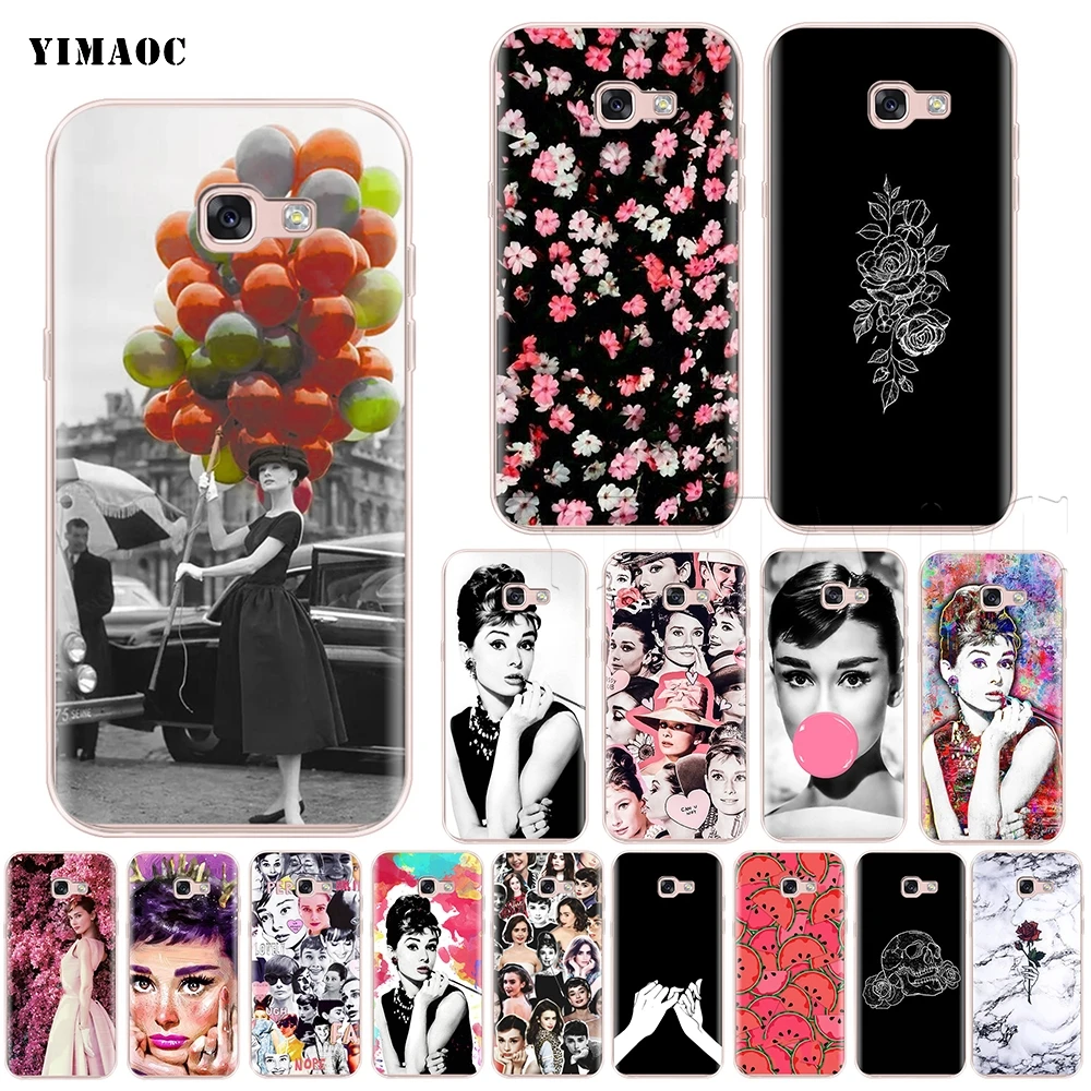 YIMAOC Одри Хепберн силиконовый чехол для Samsung Galaxy A7 A8 A9 A10 A30 A40 A50 A70 M10 M20 M30 S10e J6 Plus 2018 |