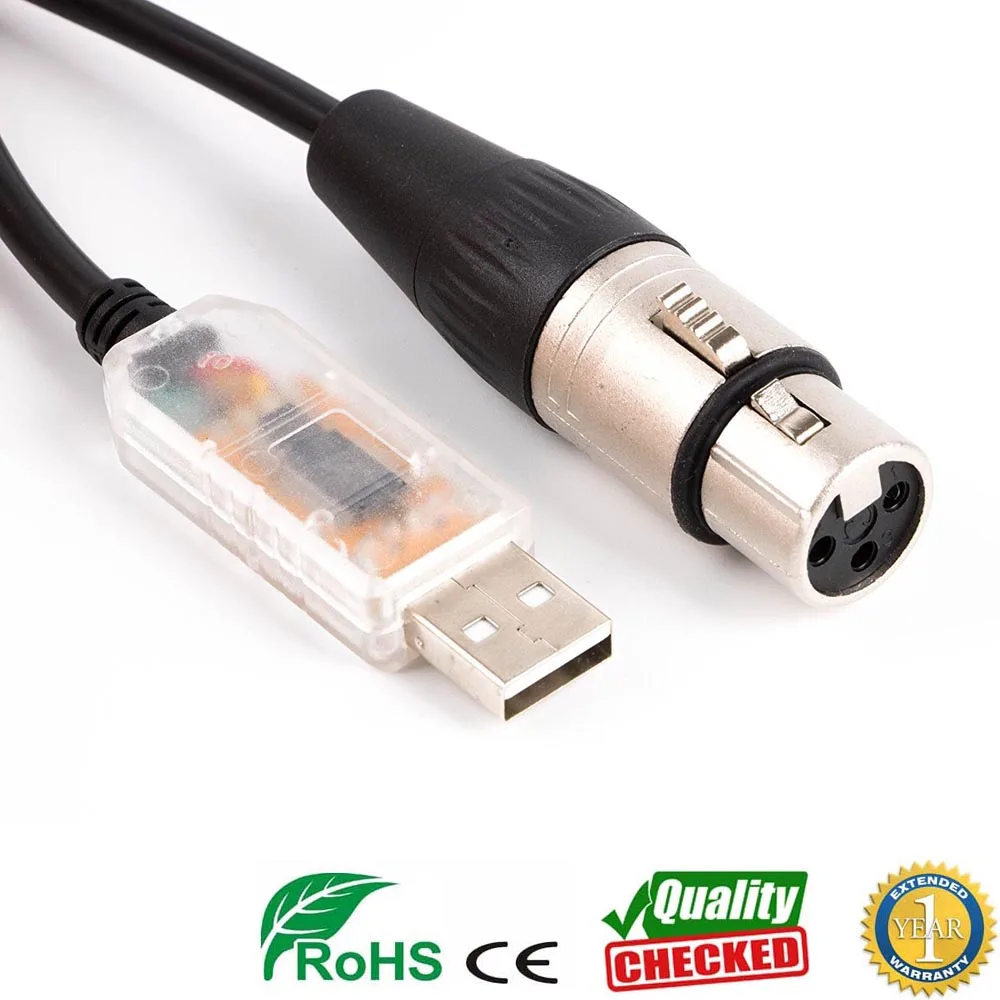 ftdi usb rs485 xlr dmx512 stage lighting equipment controller cable for sgm dmxking dmxcontrol freestyler dmx cable-in Computer Cables & Connectors from ...