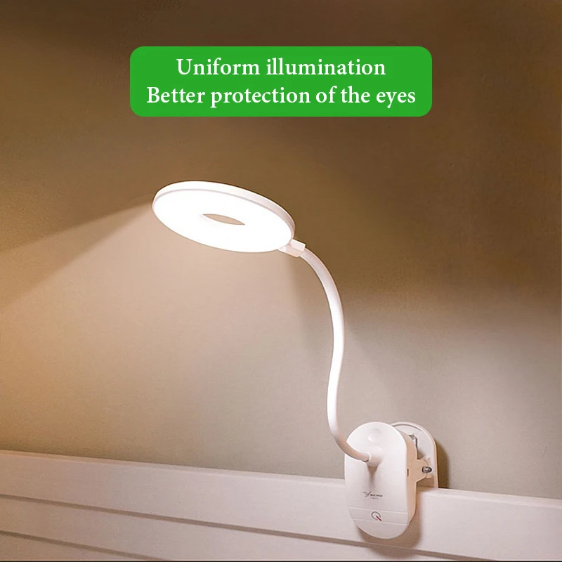 

Geoeon USB charging LED light 5V clip type 6500K eye protection table lamp can be rotated 360 degrees table lamp A93