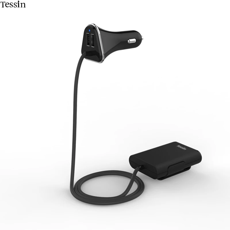 

Car Charger 48W High Power 9.6A 4 USB Drives 6FT Cable For iPhone 4S 5 5S 6 7 Plus iPad Samsung Huawei ZTE Lenovo LG GPS Adapter