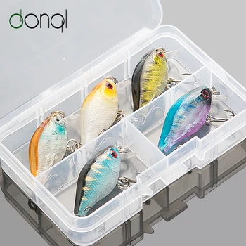 

DONQL 5pcs/lot Minnow Wobblers Crankbait Fishing Lure 4g 4cm Artificial Hard Bait Swimbait With Sharp Hooks Box Pesca Tackle