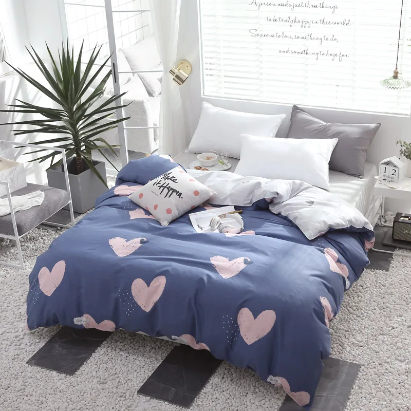 

Pink Love Pattern 1PCS Duvet Cover 220*240 Bedding Quilt Blanket Comforter Cover Printing Single Double Queen King Customized