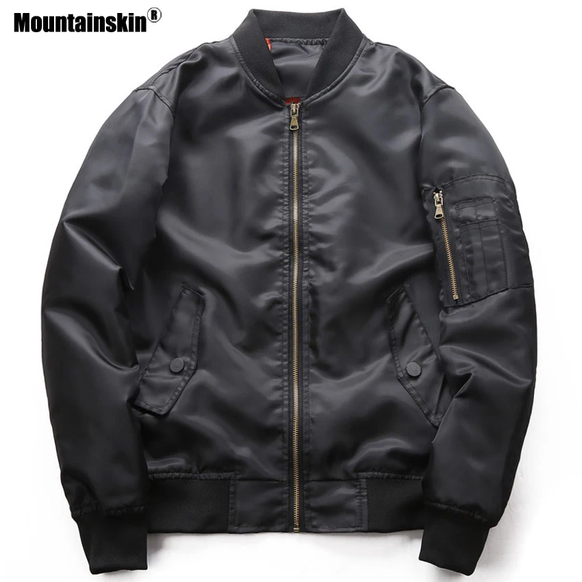 

Mountainskin Stand Collar Bomber Jackets Men's Coats Autumn 6XL Casual Solid Male Jackets Army Military Men Outerwear Thin SA353