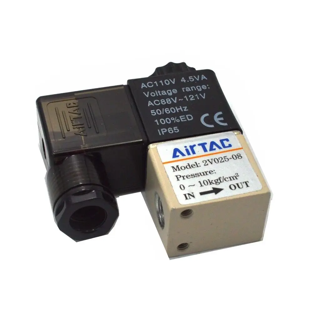 

High quality Pneumatic Electric Solenoid Air Valve 2 Way 2 Position 2V025-08 DC12V DC24V AC110V AC220V