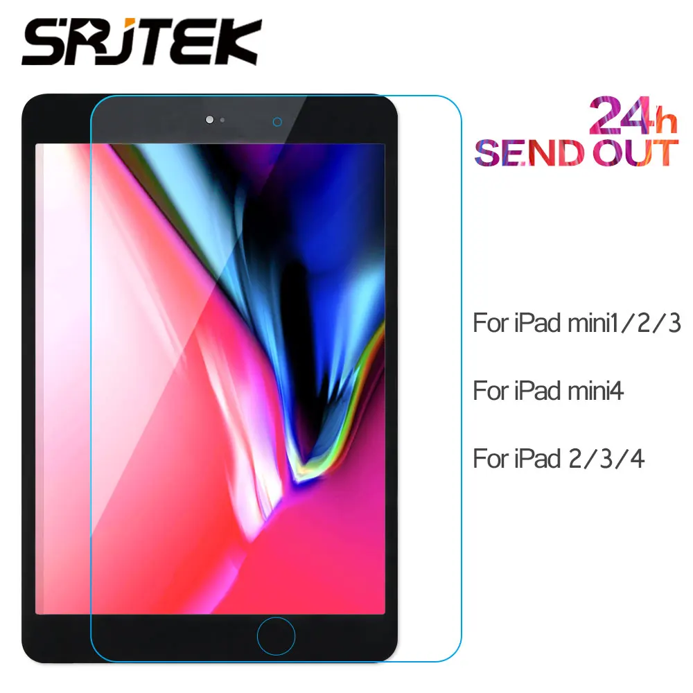 

9H Tempered Glass for Apple iPad mini 1 2 3 mini 4 Screen Protector Film Glass For iPad 2 3 4 Toughened Protective Film Guard