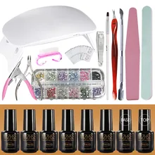 MIZHSE набор акриловых ногтей гель лак для ногтей набор ущерба для De гель комплект Semipermanente Nagels Spulletjes комплект де Manicura Y Pedicura