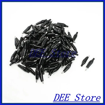 

Black Boot 35mm Length Electric Test Lead Alligator Clips 150 Pcs