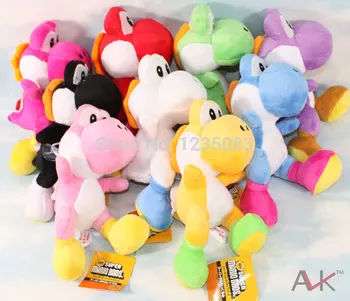 

9pcs/lot Super Mario Bros 8" Running Yoshi Soft Stuffed Plush Collectible figure Doll