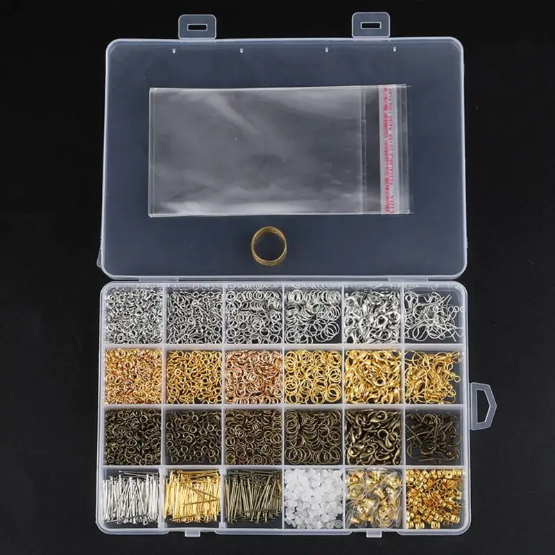 3000 шт серебро золото бронза цвет сплава открытый прыжок кольца для DIY Ювелирные изделия составляющие компоненты смешанные 1 коробка